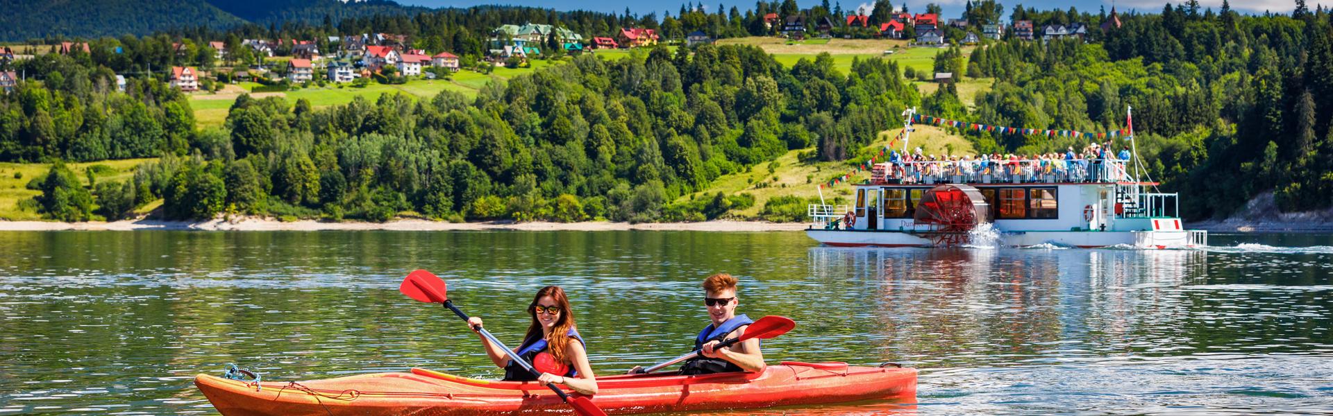 two people in kayak